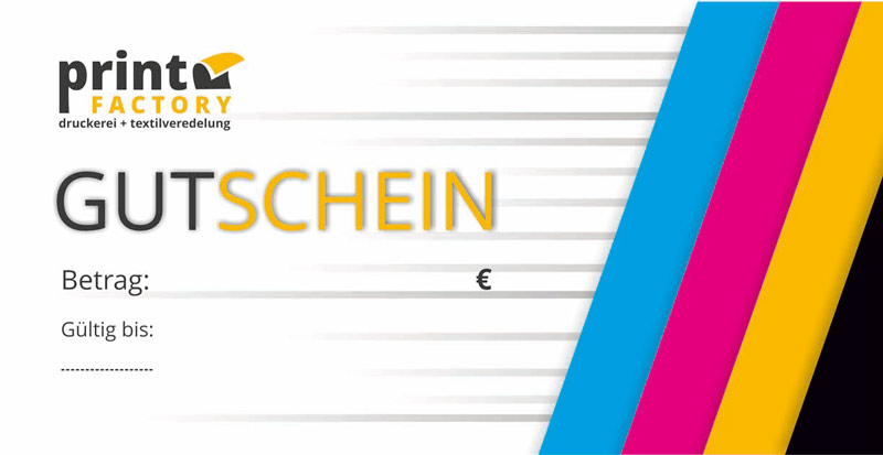 Geschenkgutschein von PrintFactory