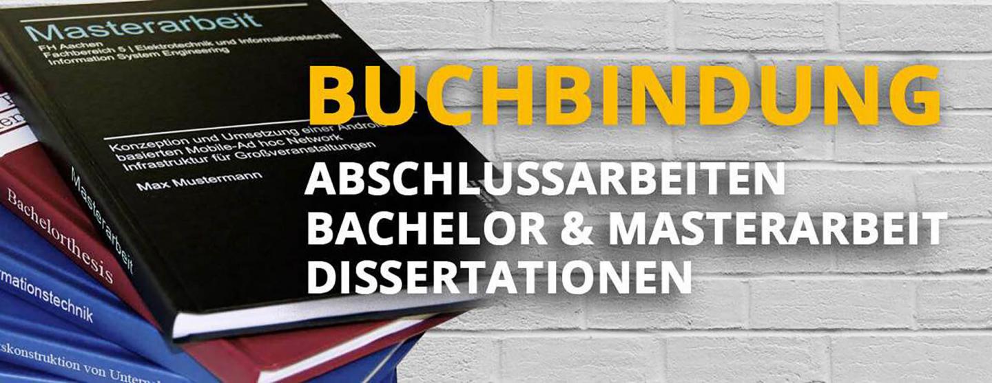 PrintFactory in Mönchengladbach bietet Buchbindung von Abschlussarbeiten oder Bachelor- & Masterarbeiten an